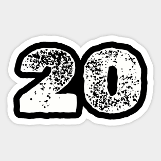 20 number Sticker